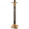  Fixed High Polish Finish Paschal Candlestick w/Wood Column (A):9988 Style - 44" Ht 